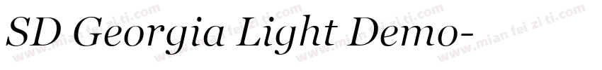 SD Georgia Light Demo字体转换